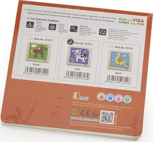 Viga Puzzle na podkładce Krówka 4 el. 2