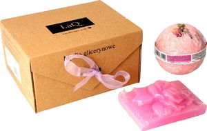LaQ LaQ Zestaw prezentowy dla kobiet Róża (mydło glicerynowe +kula do kąpieli) 1