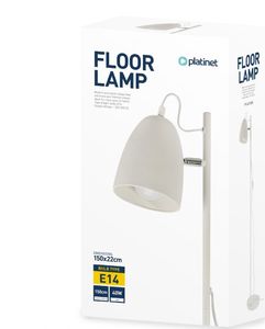 Lampa podłogowa Platinet PLATINET FLOOR LAMP METAL 40W WHITE H150 44917 3