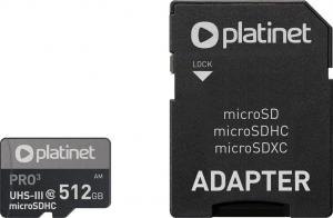 Karta Platinet Pro MicroSDXC 512 GB Class 10 UHS-III/U3 A2  (PMMSDX512UIII) 1