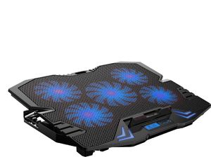 Podstawka chłodząca Omega OMEGA LAPTOP COOLER PAD LCD SCREEN BLACK BLUE LIGHT 45091 1