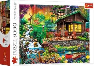 Trefl Puzzle 3000 elementów - Chatka w lesie 1