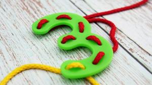 Quercetti Montessori Play Przeplatanka ABC+123 4