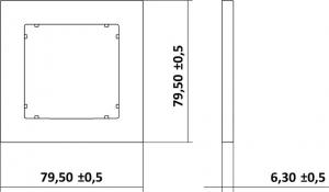 Karlik MINI Ramka pojedyncza szary mat (27MR-1) 2