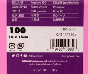 Ilford 1x100 Ilford MG RC DL 1M 10x15 3