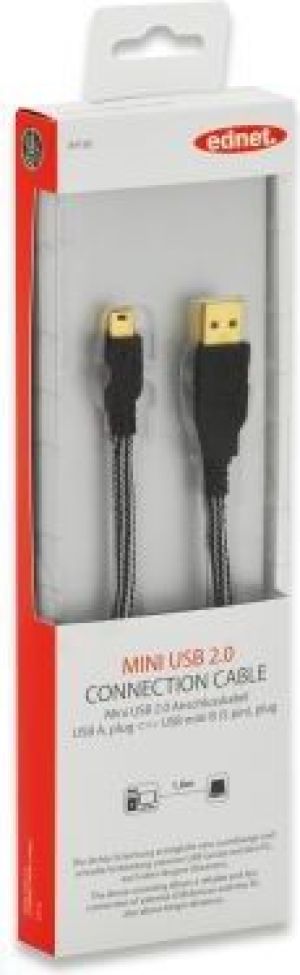 Kabel USB Ednet USB-A - microUSB 1 m Czarny (84183) 2