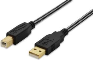 Kabel USB Ednet Kabel połączeniowy USB2.0 Typ USB A/USB B, M/M czarny 5,0m blister premium (84182) 1