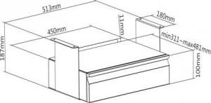Maclean Szuflada podbiurkowa MC-875 czarna 2