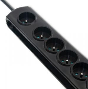Listwa zasilająca Qoltec przeciwprzepięciowa 7 gniazd 1.5 m czarna (50171) 2
