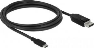 Kabel USB Delock Display Port - USB-C 1.5m czarny (85813) 1