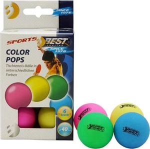 Best Sporting Zestaw 6 kolorowych piłeczek do tenisa stołowego średnica 40mm (23106) 1
