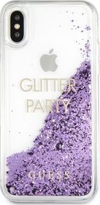 Guess Guess GUHCPXGLUQPU iPhone X/Xs fioletowy/purple hard case Liquid Glitter Party 2