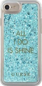 Guess Guess GUHCP7GLUQBL iPhone 6/7/8 niebieski/blue hard case Liquid Glitter Party 3