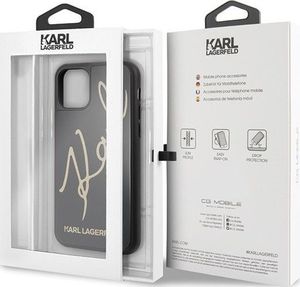 Karl Lagerfeld Karl Lagerfeld KLHCN61DLKSBK iPhone 11 czarny/black hard case Signature Glitter 7