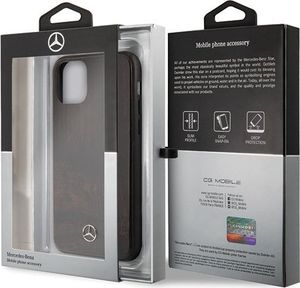 Mercedes Mercedes MEHCN61VWOBR iPhone 11 hard case brązowy/brown Wood Line Rosewood 6