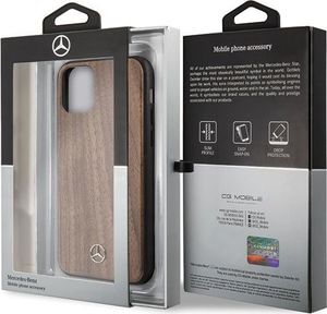 Mercedes Mercedes MEHCN61VWOLB iPhone 11 hard case brązowy/brown Wood Line Walnut 7