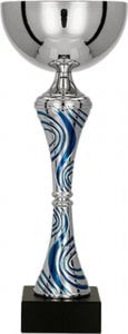 Victoria Sport Puchar metalowy srebrno-niebieski 1