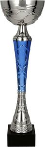 Victoria Sport Puchar metalowy srebrno-niebieski TUMAS BL 9218D 1