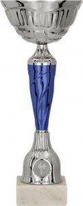 Victoria Sport Puchar metalowy srebrno-niebieski 1