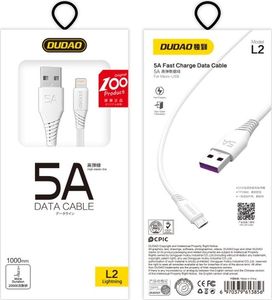 Kabel USB Dudao USB-A - Lightning 1 m Biały (52134) 3
