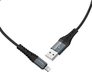 Kabel USB Hoco USB-A - Lightning 1 m Czarny (6931474710529) 2