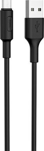 Kabel USB Hoco USB-A - microUSB 1 m Czarny (6957531080121) 1