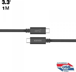 Kabel USB Kanex USB-A - USB-C 1 m Czarny (K181-1080-BK1M) 1