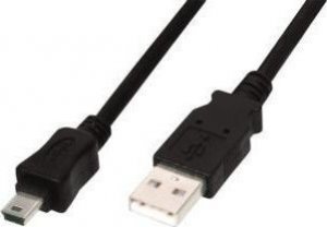 Kabel USB Digitus USB-A - miniUSB 1 m Czarny (AK-300130-010-S) 1