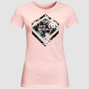 Jack Wolfskin Koszulka damska Tropical Square Blush Pink r. S 1