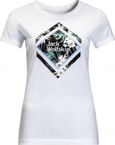 Jack Wolfskin Koszulka damska Tropical Square White Rush r. XL 1