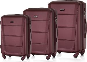 Solier Zestaw walizek podróżnych STL946 ABS burgundowy uniwersalny 1
