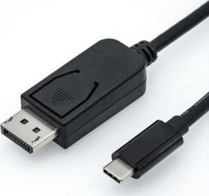 Kabel USB Roline ROLINE Cableadapter USB C-DP. M/M. Black. 1.0m 1