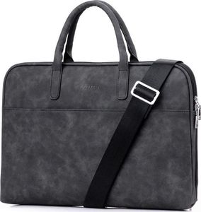 Torba J.QMEI Etui J.QMEI torba do laptopa 13" do macbook skórzana Ciemno Szara uniwersalny 2