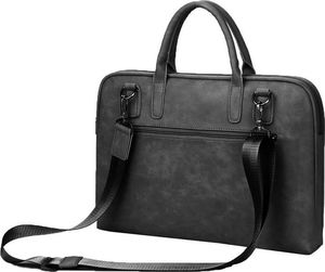Torba J.QMEI Etui J.QMEI torba do laptopa 13" do macbook skórzana Ciemno Szara uniwersalny 4