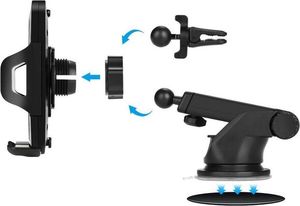 Alogy Uchwyt zaciskowy do samochodu 360  Karbon 5