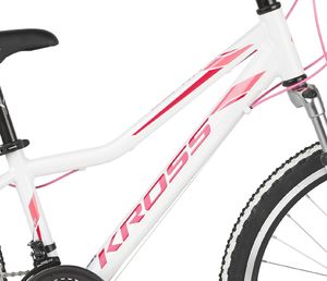 Kross Rower junior 24 Kross GO Esprit JR D 24 S biały-róż połysk uniwersalny 2