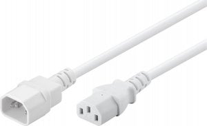 Kabel zasilający Goobay Goobay Power Cable C14 to C13. White. 0.5m 1