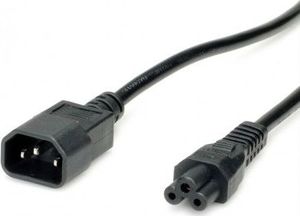 Kabel zasilający Value VALUE Power Cable C14 to C5. Black. 1.8m 1