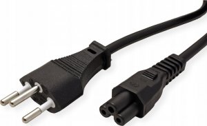 Kabel zasilający Value Power Cable Type J (CH) to C5. Black. 1.0 m. 2