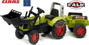 Falk Traktor na pedały Claas Arion 430 z łyżką i przyczepką 1040AM Zielony 2