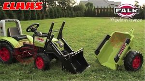 Falk Traktor na pedały Claas Arion 430 z łyżką i przyczepką 1040AM Zielony 3