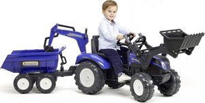Falk Traktor na pedały New Holland + akcesoria niebieski 1