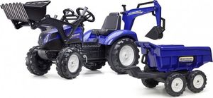 Falk Traktor na pedały New Holland + akcesoria niebieski 2