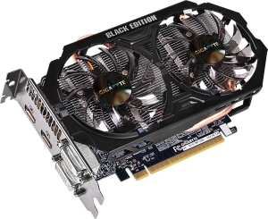 Karta graficzna Gigabyte GeForce GTX 750Ti Black Edition, 2GB GDDR5 (128-bit) 2xDVI, 2xHDMI (GV-N75TWF2BK-2GI) 2