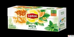 Lipton LIPTON_Herbata ziołowa Mięta z Cytrusami 20 torebek 26g 1