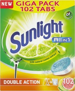 Sunlight SUNLIGHT_All In 1 Double Action tabletki do mycia naczyń w zmywarkach Lemon 102szt 1