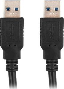 Kabel USB Lanberg USB-A - USB-A 1.8 m Czarny (CA-USBA-30CU-0018-BK) 2