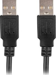 Kabel USB Lanberg USB-A - USB-A 1 m Czarny (CA-USBA-20CU-0010-BK) 2