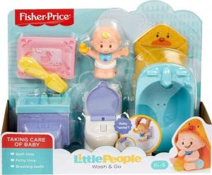 Figurka Fisher Price Figurka Little People Kąpiel i toaleta bobasa 1