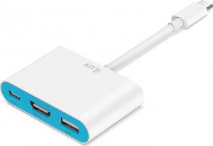 Adapter USB iLuv USB-C - HDMI + USB-C + USB Biały  (ICB713WH) 1